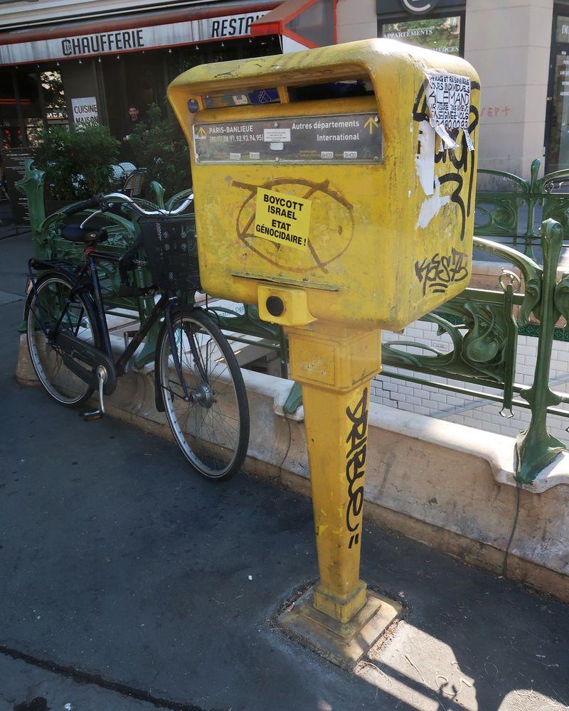 French yellow post box.
