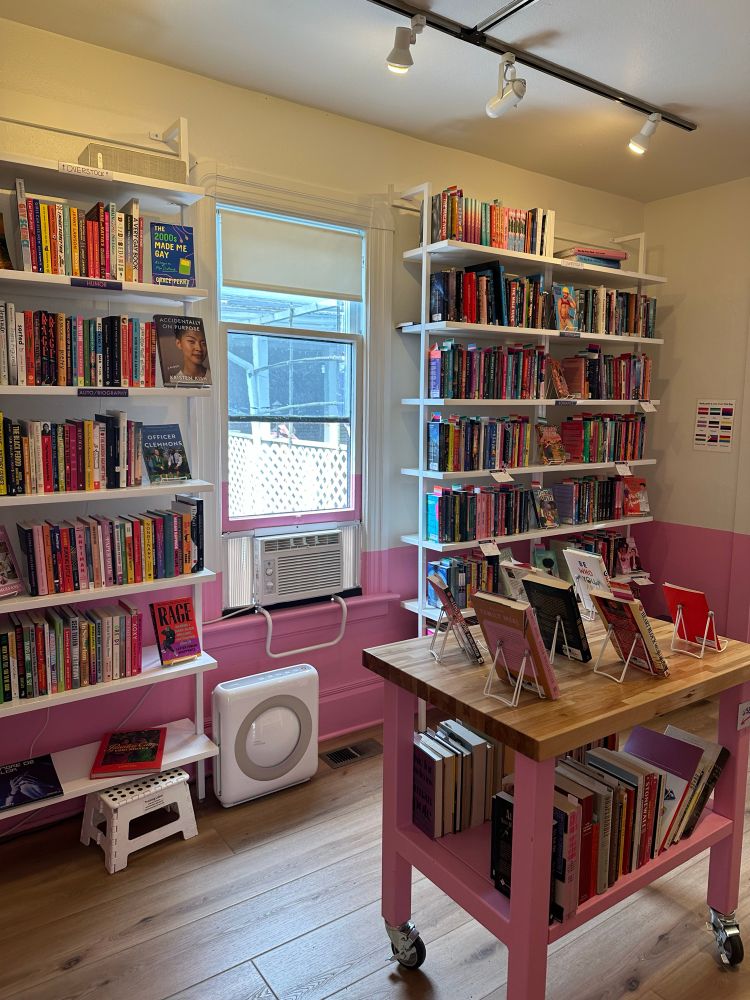 Cute pinkqueer bookstore