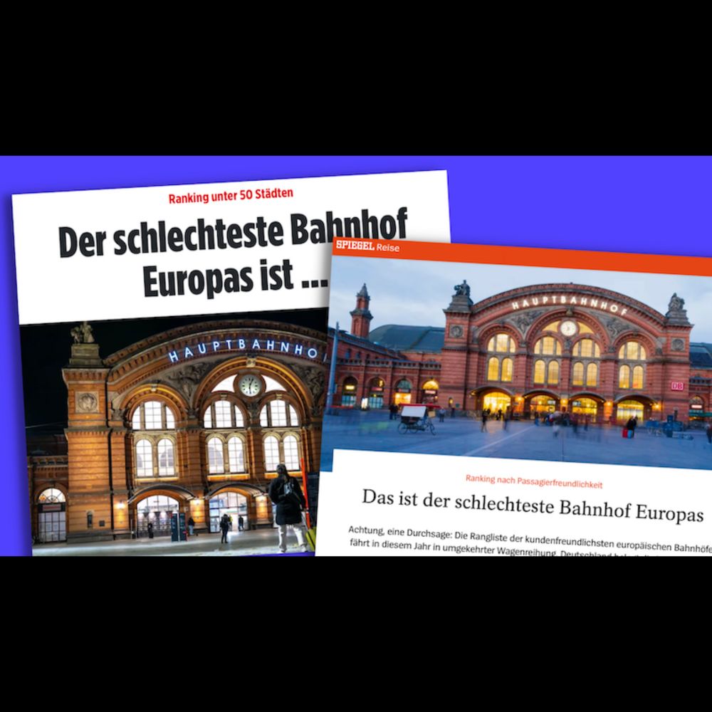 „European Railway Station Index“: Medien verstehen nur Bahnhof | Übermedien