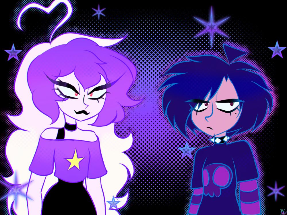[Star and Ryan from the webcomic Crossworlds :3]

*insert epic music*