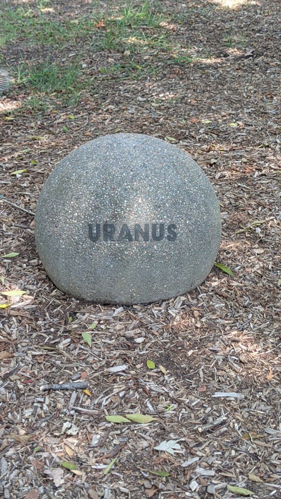 a big rock labeled uranus