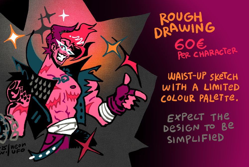 Rough drawing: 60€ per character