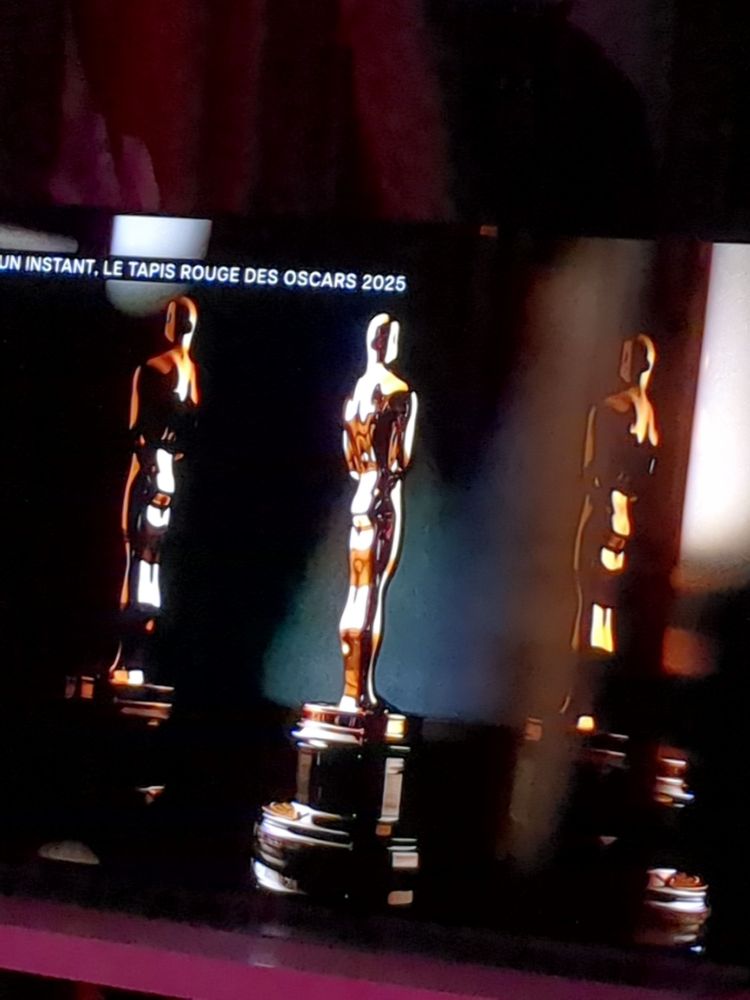 Écran d'attente pour la soirée des Oscars.