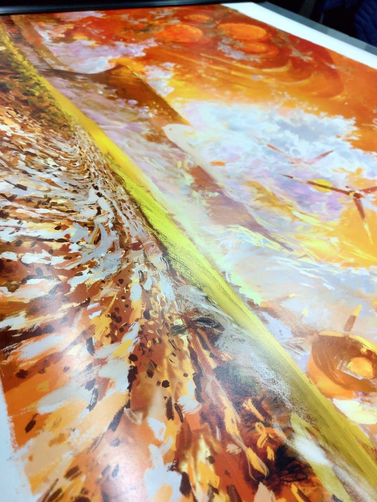 A close up of the print showing off the Lustre paper.