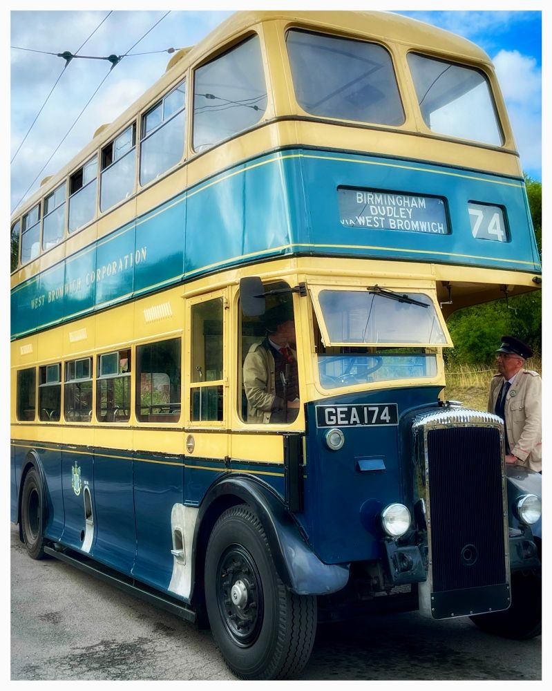 A vintage West Bromwich Corporation bus at the Black Country Museum, Dudley, UK. 