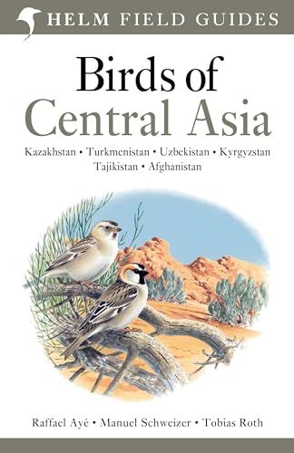 A book cover showing Birds of Central Asia from Helm Field Guides.