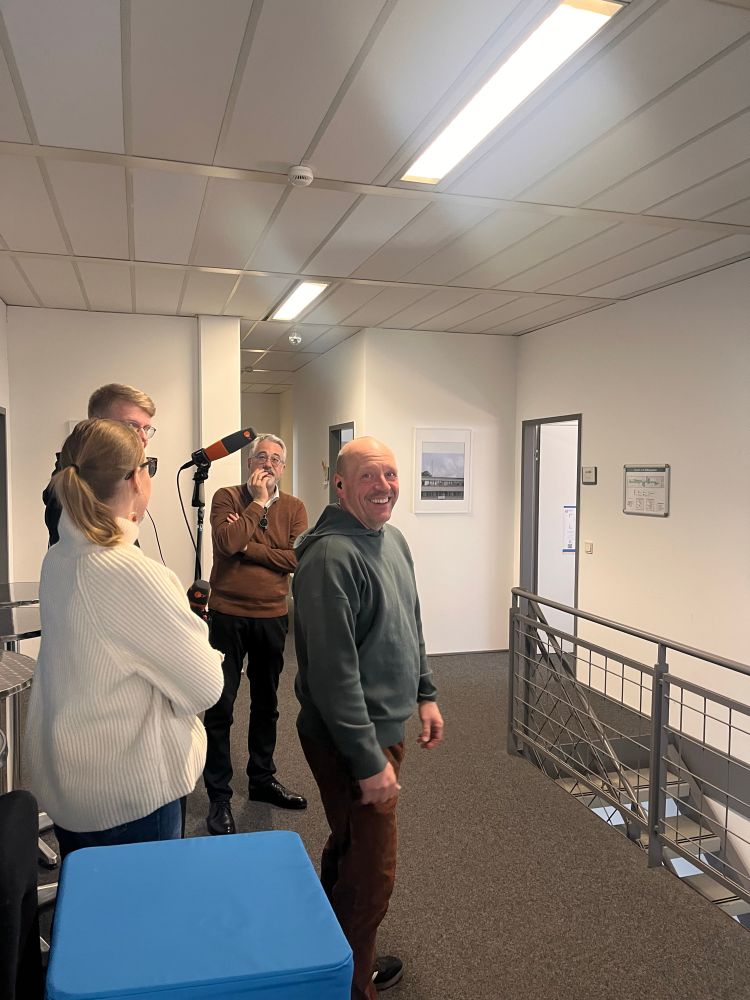 ZDF tv team at the ZeMKI office 