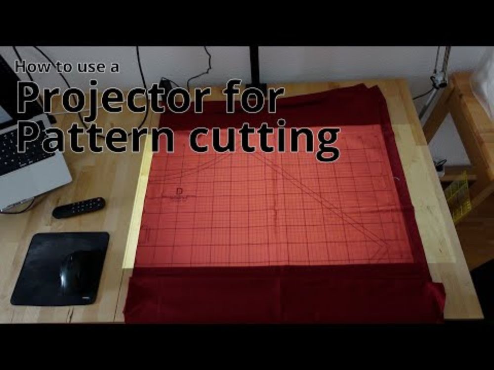 How to use a projector for sewing pattern cutting