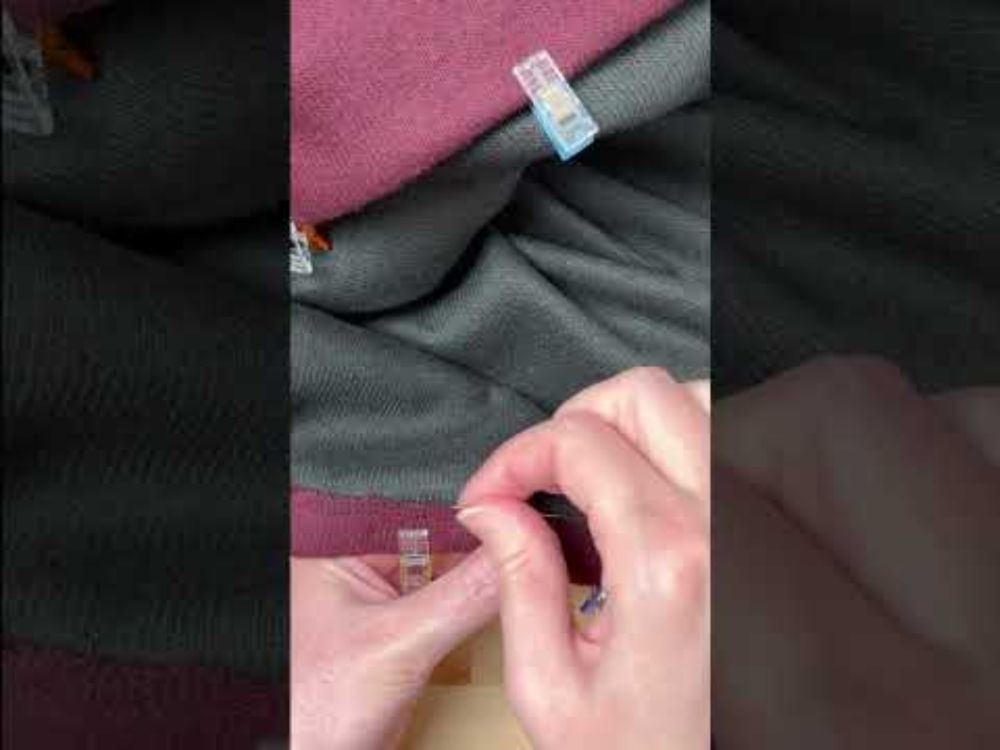 How to sew a stretchy hem with the Herringbone stitch #sewing