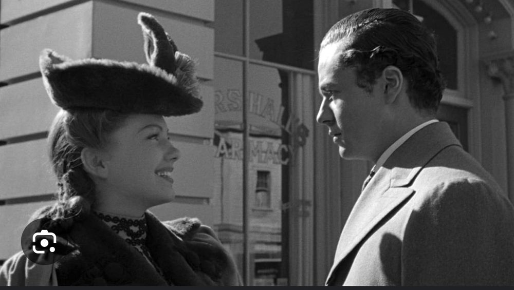 Tim Holt as George Minafer and Anne Baxter as Lucy Morgan in The Magnificent Ambersons (1942)