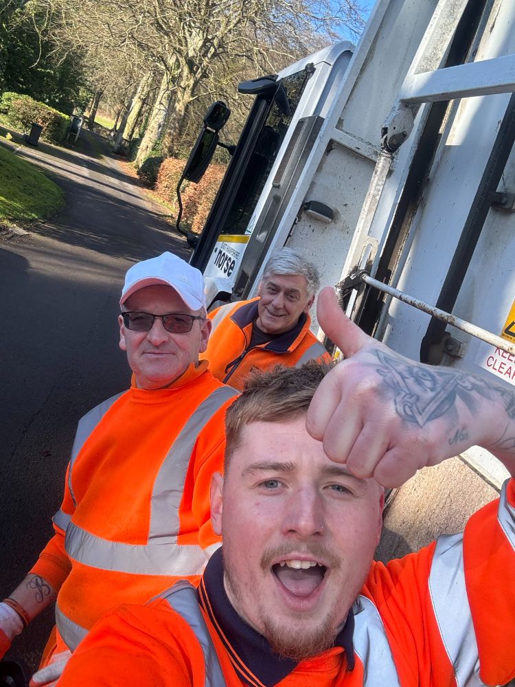 Selfie of the glass crew
