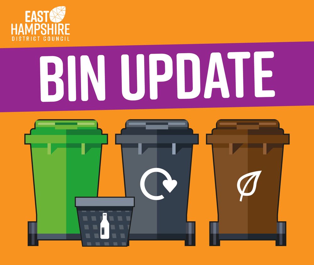 Illustrations of bins with 'bin update'
