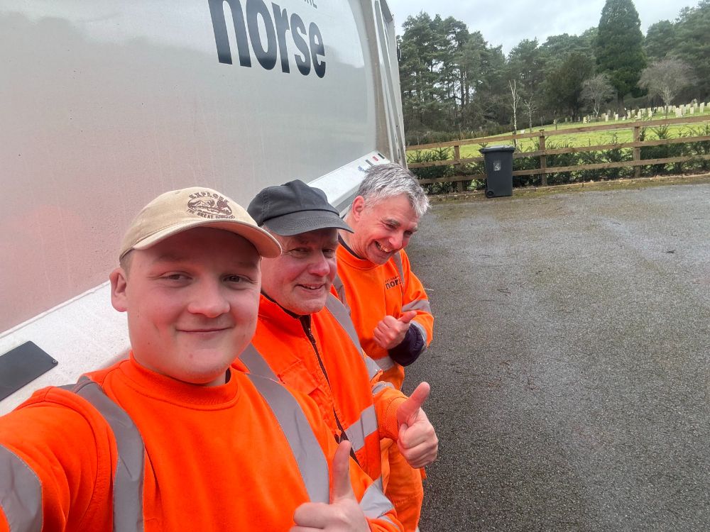 Selfie of the recycling crew