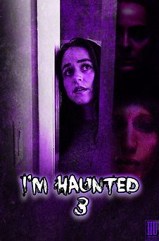 Poster for 2024 film with the title in white at the bottom below a purple hued picture of a woman looking through a doorway while two other faces are on the other side
