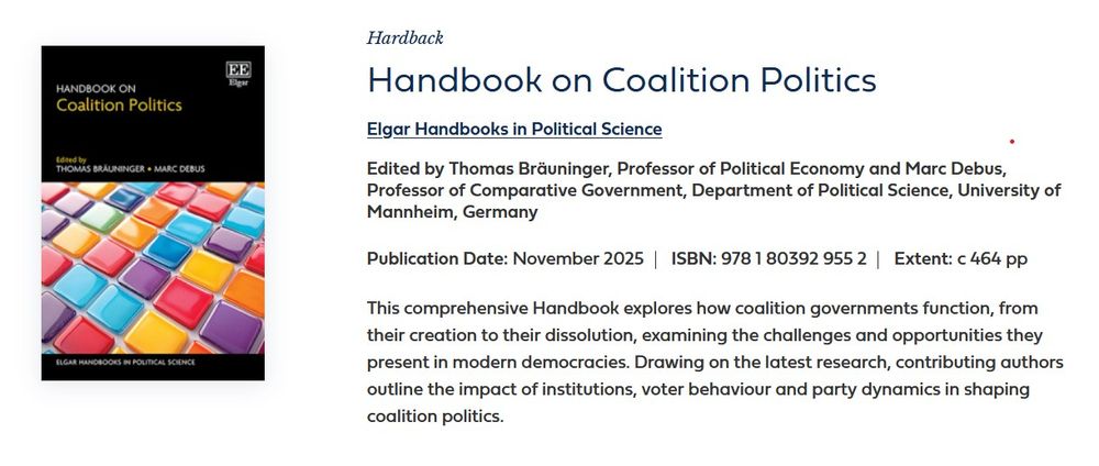 Handbook on Coalition Politics 