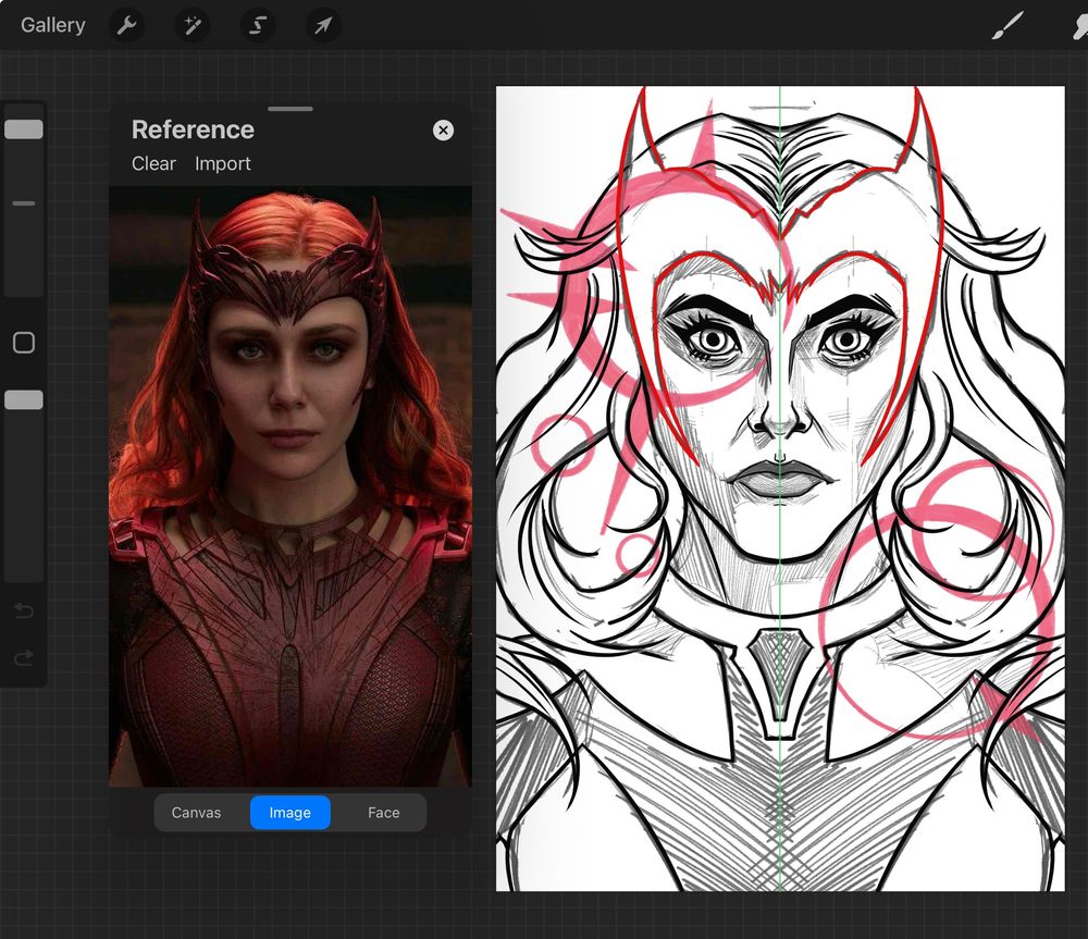 Obligatory ‘illustrator is drawing Wanda Maximoff for witchtober’ illustration. 