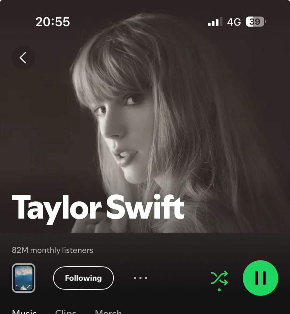 shuffling taylor swift on spotify 