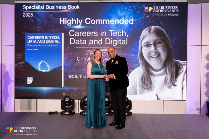 A book award ceremony with author Christina Lovelock