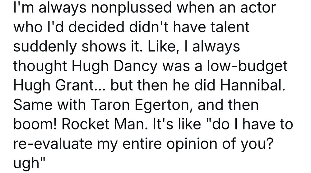 Tweet where guy didn't realize taron edgerton had talent until rocketman