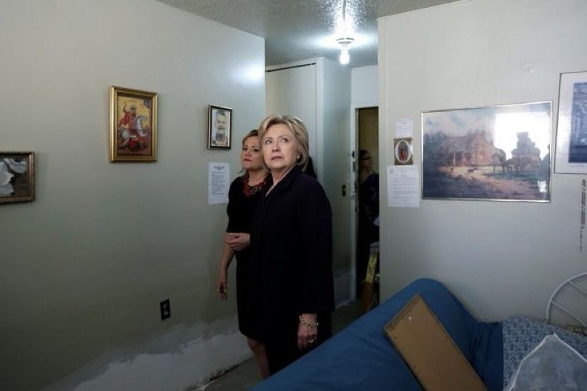Hillary Clinton scared to be in an apartment   