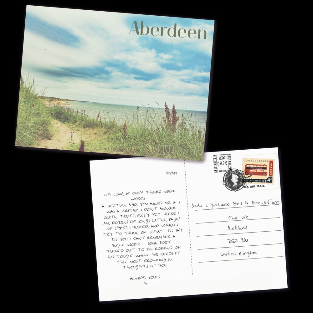 the front and the back of a postcard