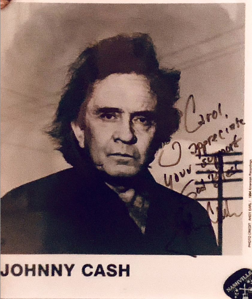 Photo of Johnny Cash autographed to me...