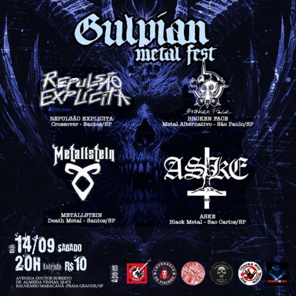 METALLSTEIN: Ao lado de Repulsão Explícita, Broken Face e Aske neste fim de semana em Praia Grande/SP – saiba tudo AQUI!