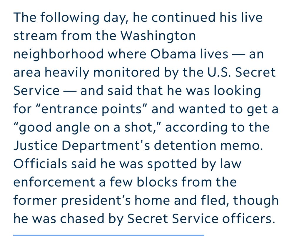 The following day, he continued his live stream from the Washington neighborhood where Obama lives — an area heavily monitored by the U.S. Secret Service — and said that he was looking for 