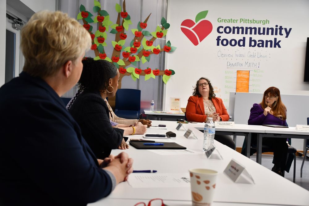 Rep. Lee speaks to stakeholders at roundtable.