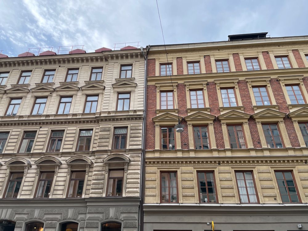 Observatoriegatan, Stockholm, beautiful facades of old buildings 