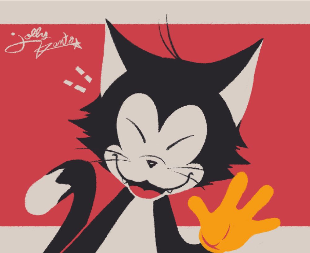 Vanto's character, Jolly Cat, waving towards you!