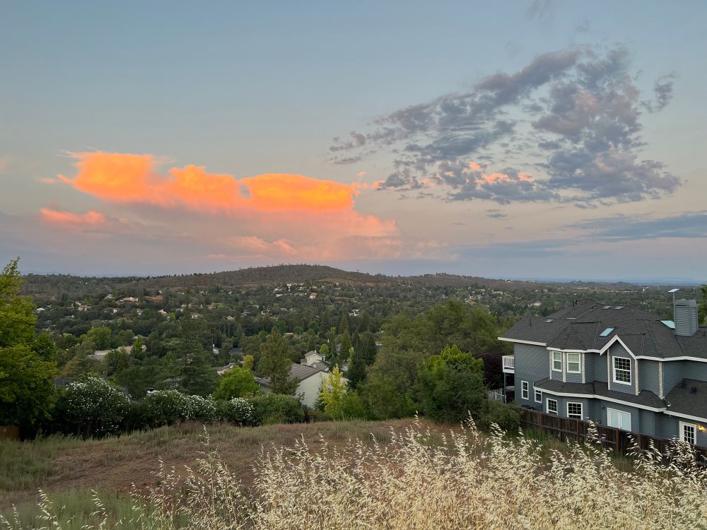 Late afternoon thunderheads. Sierra-Nevada, Northern California.