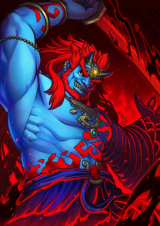 A drawing of Demon King Ganon from Zelda Tears of the Kingdom