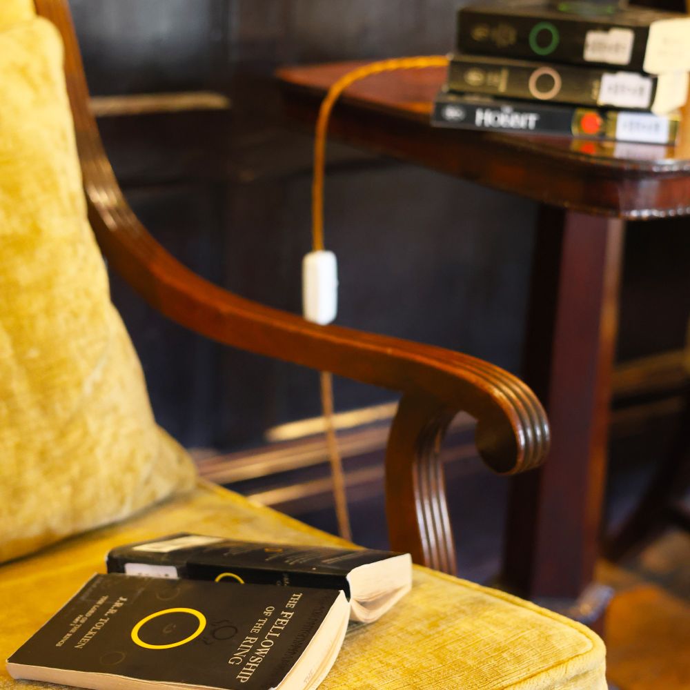 A copy of The Fellowship of the Ring in Exeter College Senior Common Room