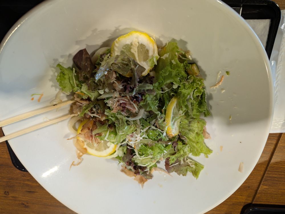 お昼のサラダうどん