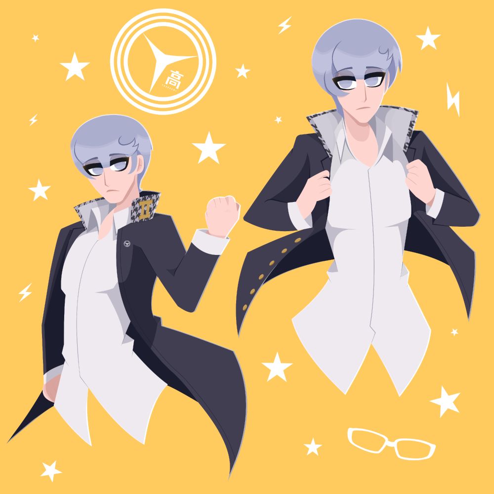 Yu Narukami from Persona 4 in various poses