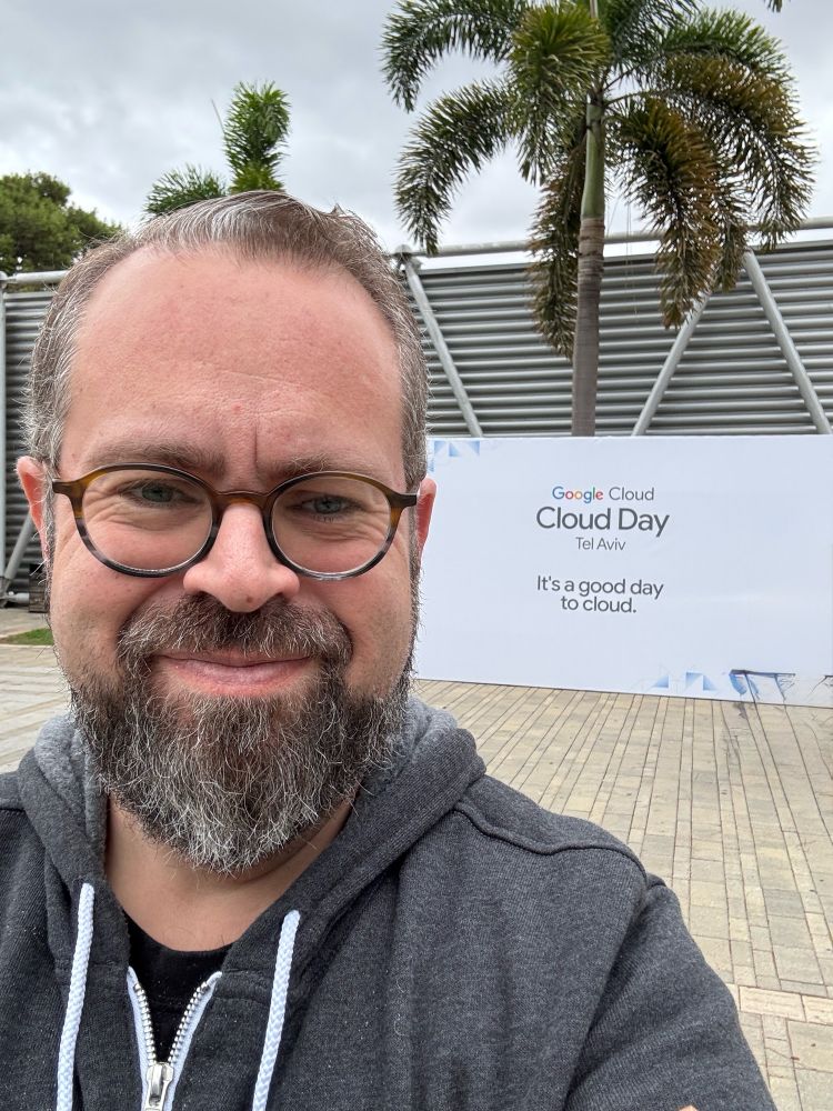 Person in front of entrance to event