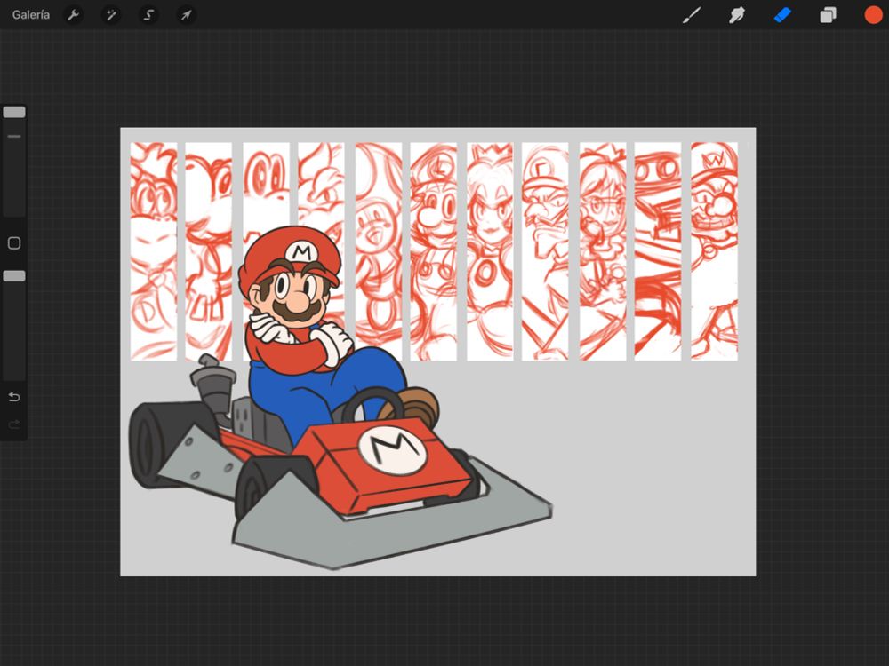 Un fan art del Mario kart de la DS