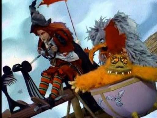 From H. R. Pufnstuf; Witchiepoo, Orson and Seymour.