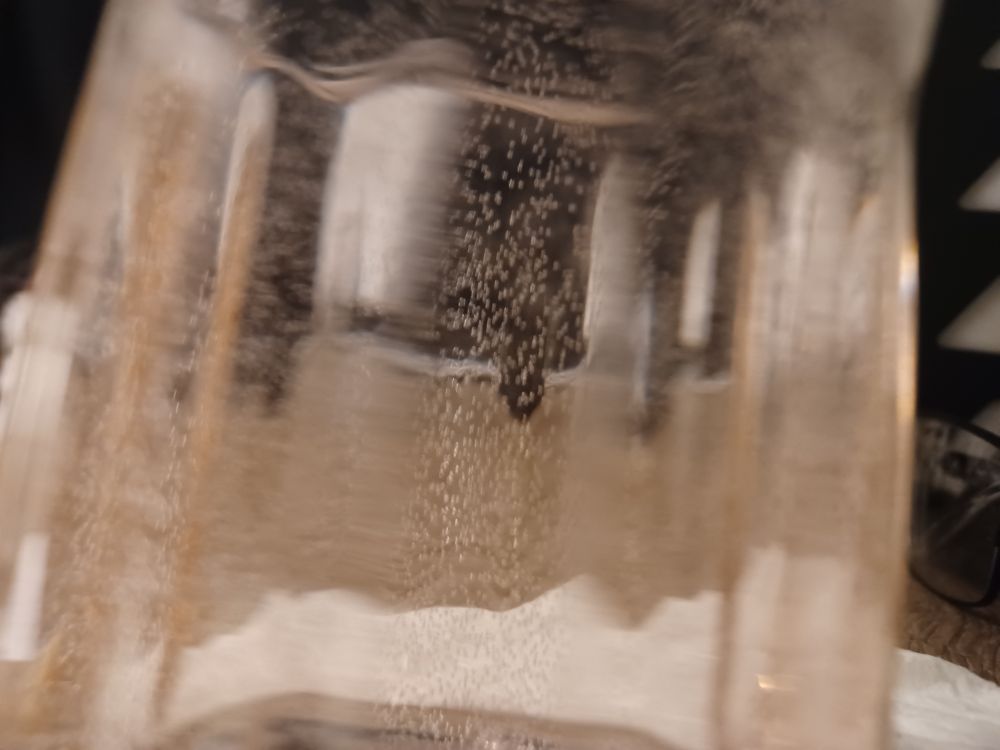 Close up of a glass surface.