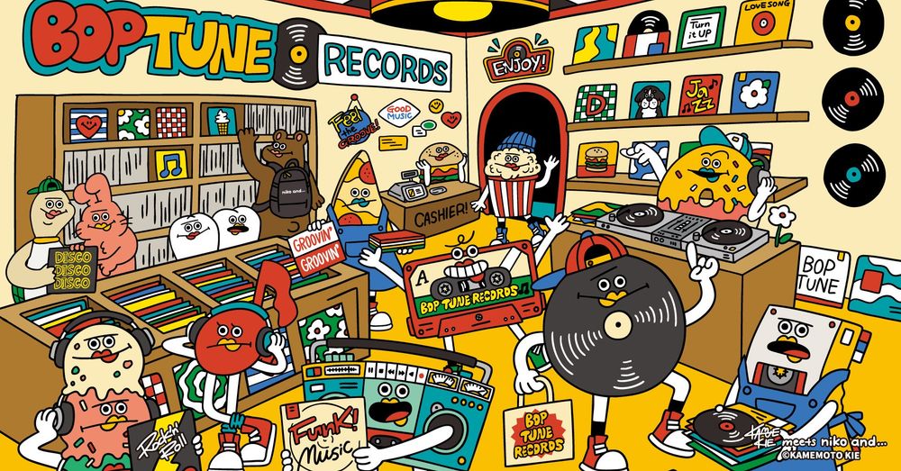 「niko and …」が架空のレコードショップ“BOP TUNE RECORDS”をテーマにしたオリジナルグッズを 7 月 18 日より WEB ストアにて先行予約発売！