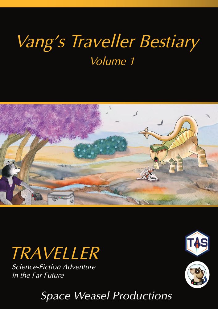 Cover of Space Weasel Productions book - Vang's Traveller Bestiary, Volume 1