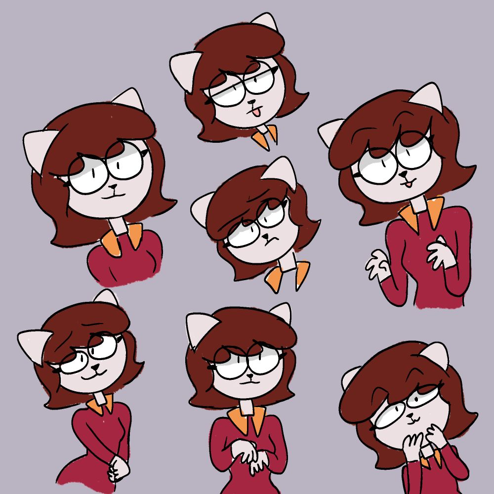 2022, really dumb messy doodles of maggie because its funny to draw stupid sometimes 