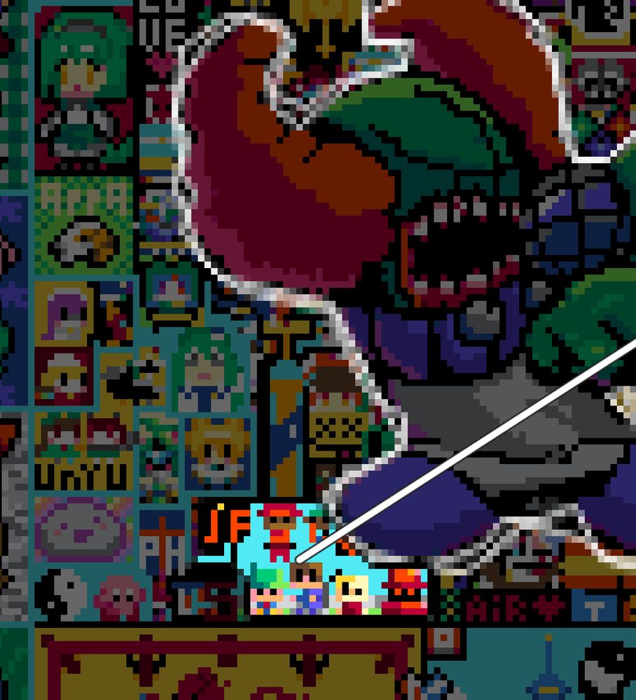 Various Dave and Bambi characters featured in Reddit's 2023 r/place final canvas. 