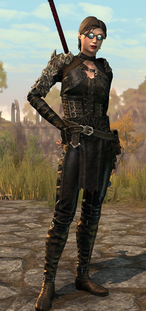 Freille as a Morag Tong assassin. Yes she does this every year, what?
Naryu's Morag Tong Costume plus Morag Tong Spatter Goggles