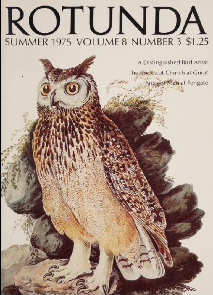 Cover of Rotunda Magazine, Summer 1975, with illustrated owl.