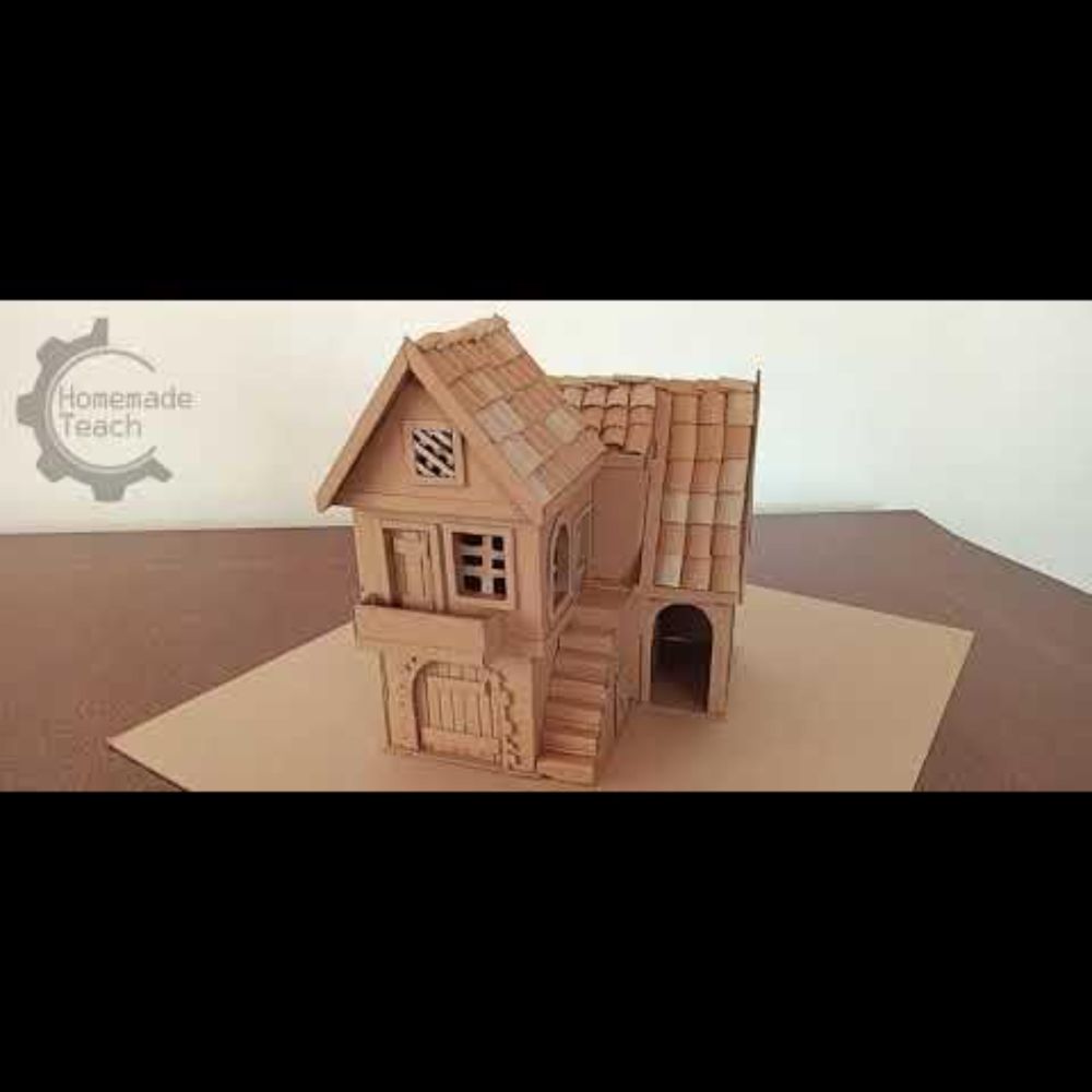 Amazing! Cardboard Medivial House, How to make with Cardboard ? #diy #youtuber #homemade