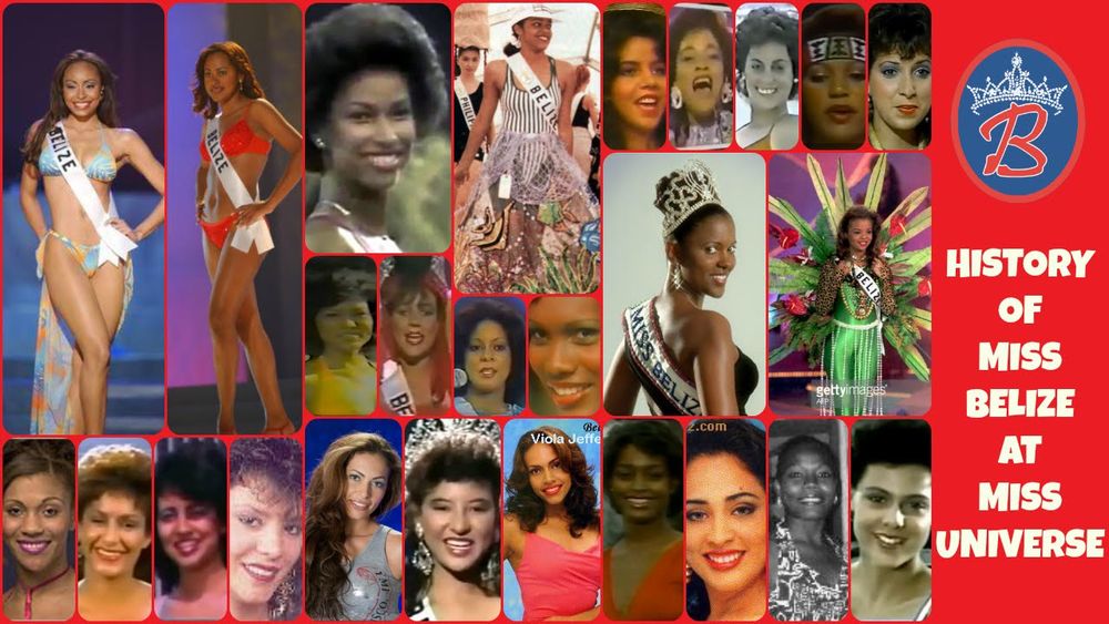 Collection of pics of Miss Belize at Miss Universe pageants