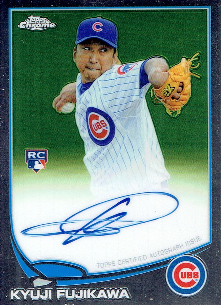 2013 Topps Chrome autograph of Kyuji Fujikawa