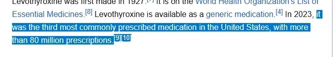 In 2023, it was the third most commonly prescribed medication in the United States, with more than 80 million prescriptions.[9][10]
